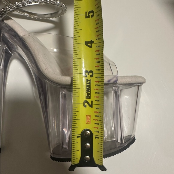 Pleaser Silver Spiral Platform Heels New Size 5 - Picture 7 of 7